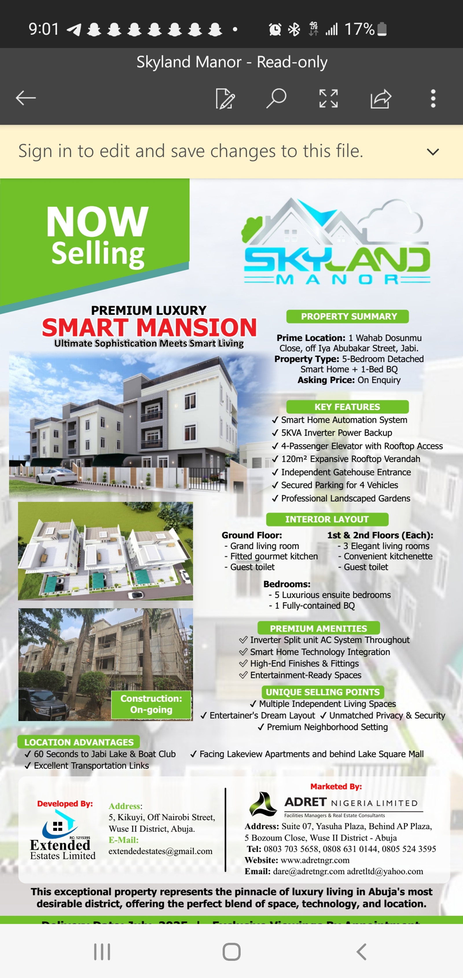5 bedrooms detached duplex